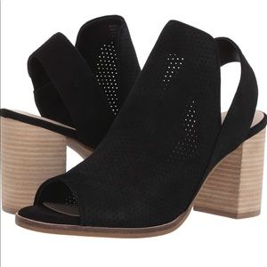 Cole Haan - Suede Block Heel Open Toe